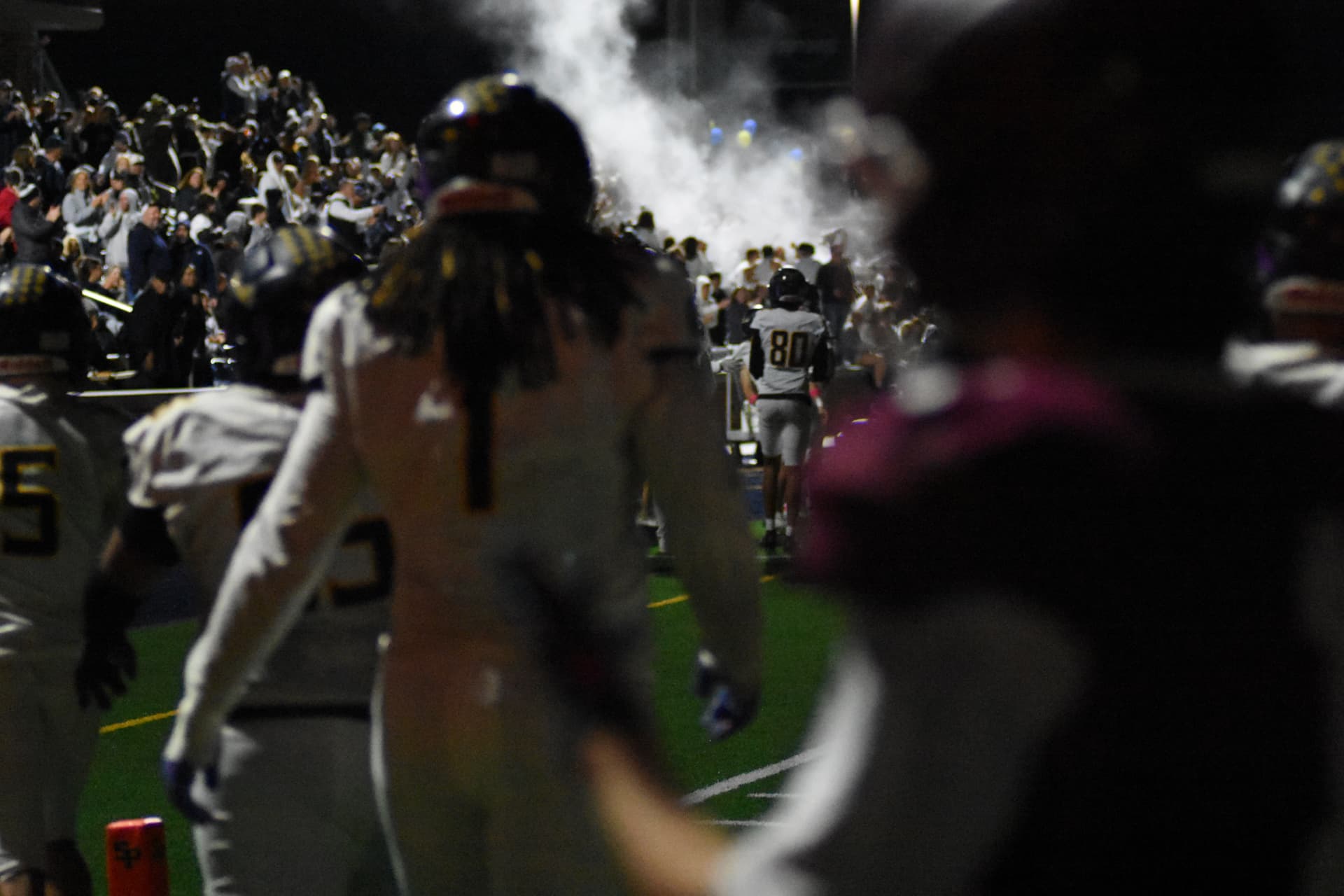 SP Football v. Severn action under the lights