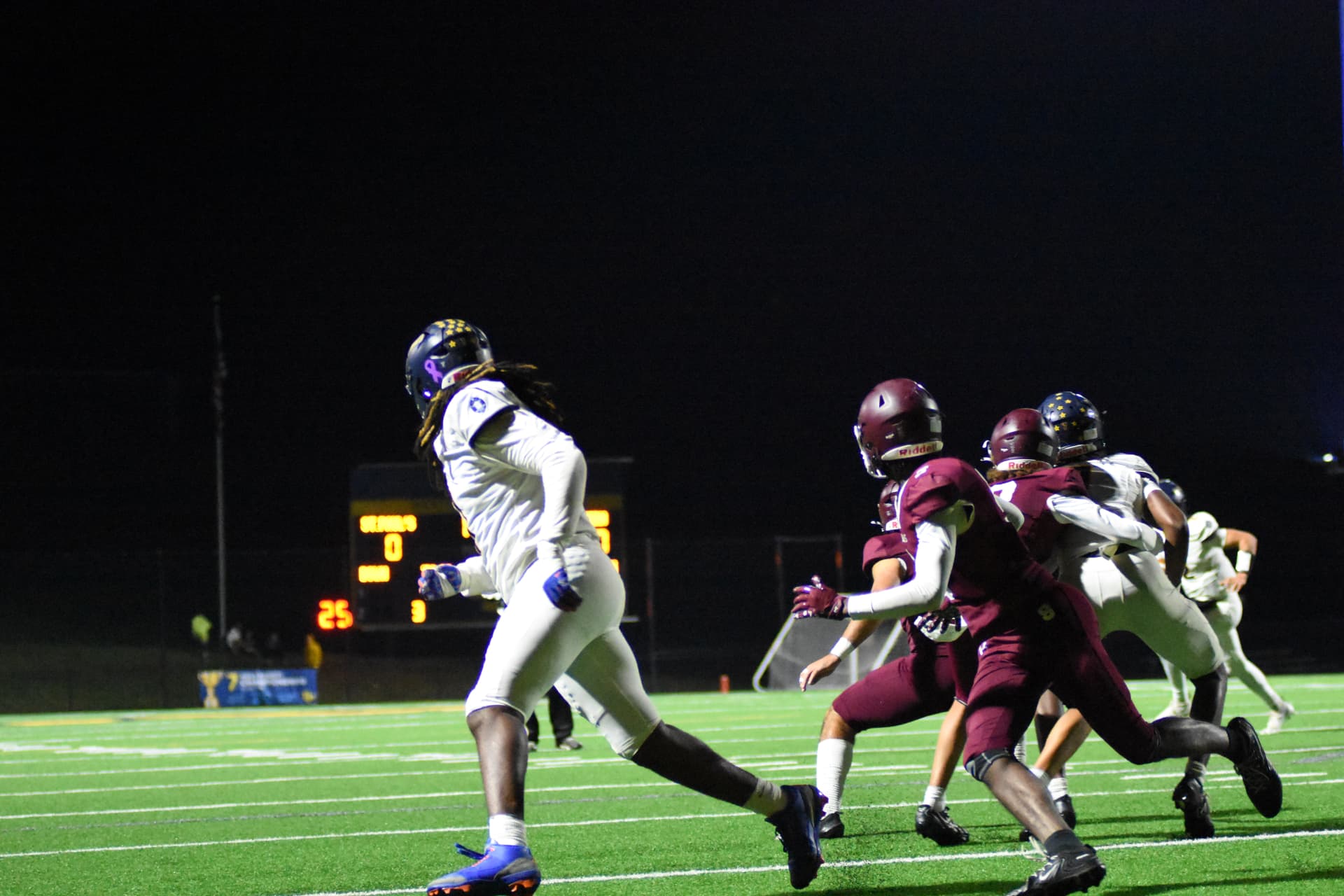 SP Football v. Severn action under the lights