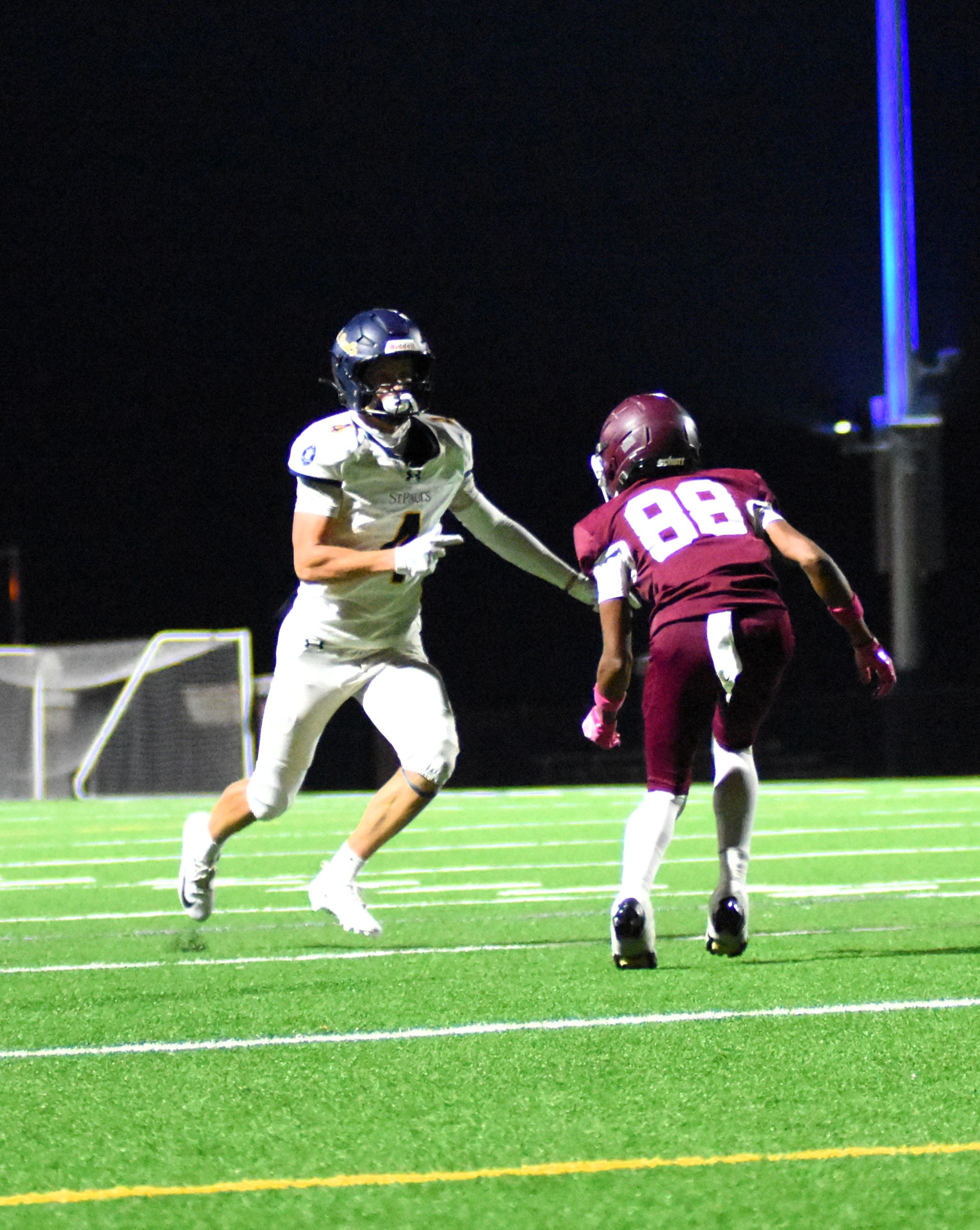 SP Football v. Severn action under the lights