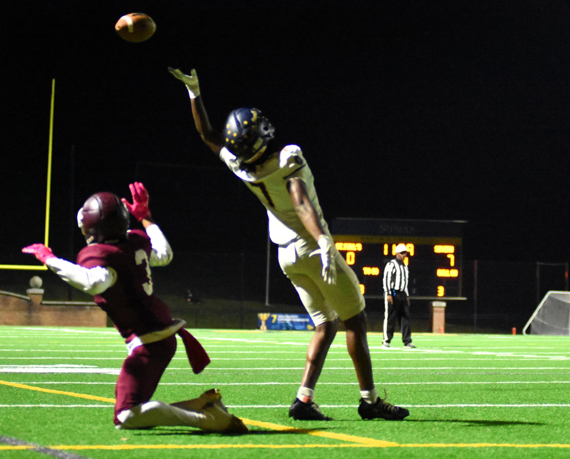 SP Football v. Severn action under the lights