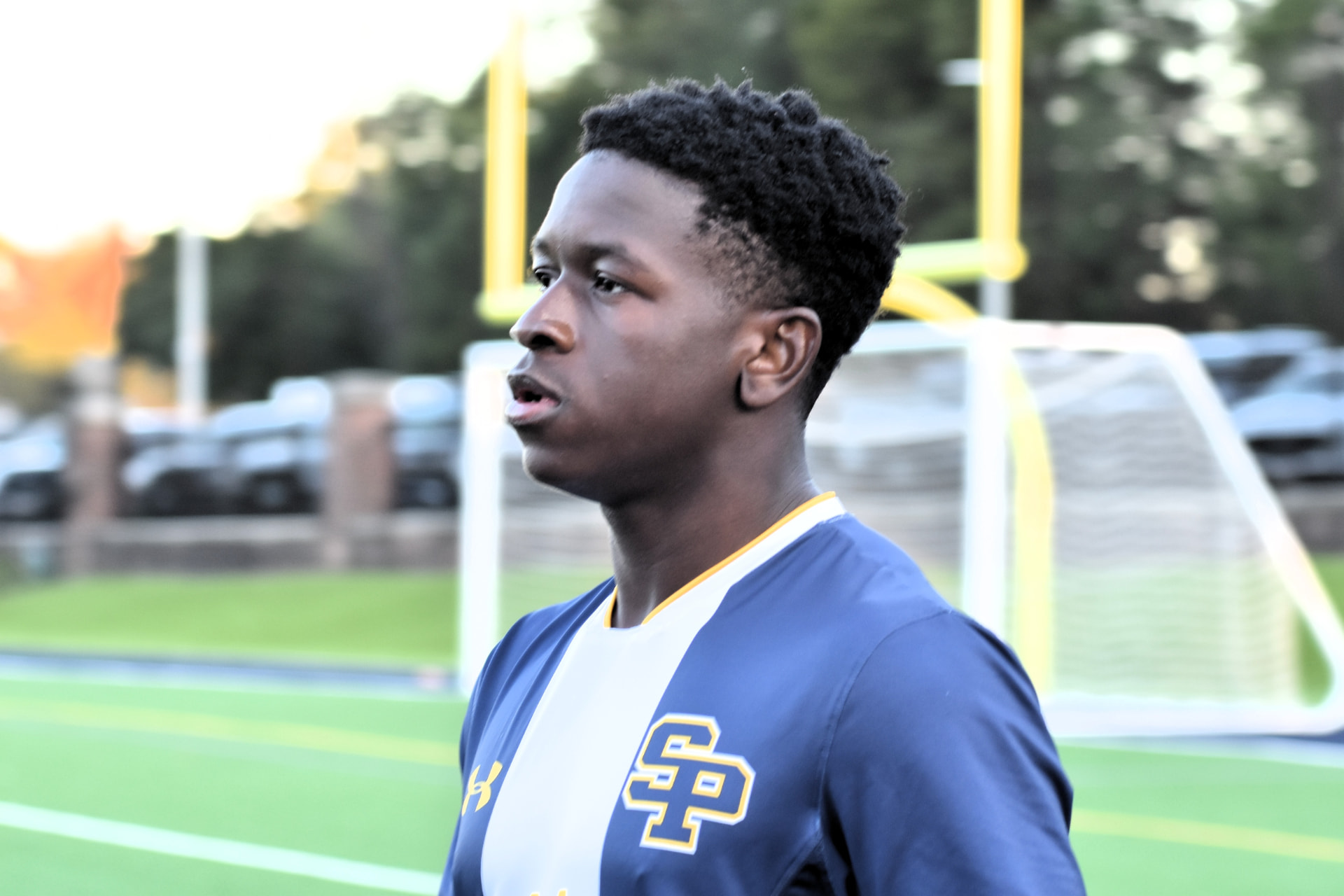 St. Paul’s player beside the field