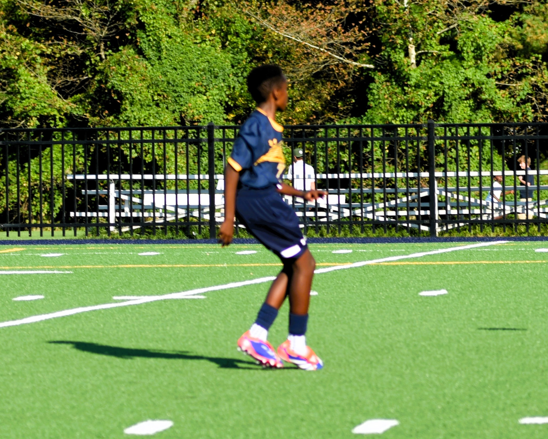 JV Crusaders soccer game action against BL