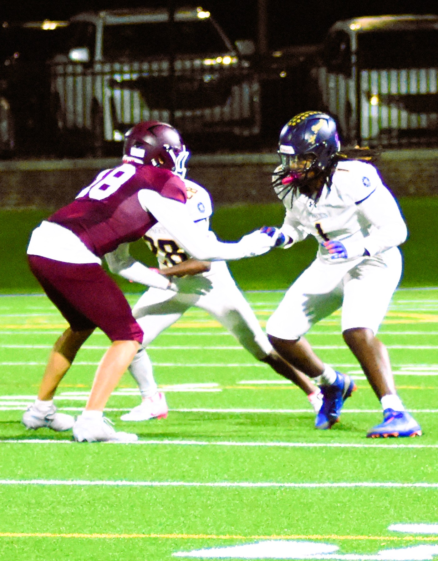 SP Football v. Severn action under the lights