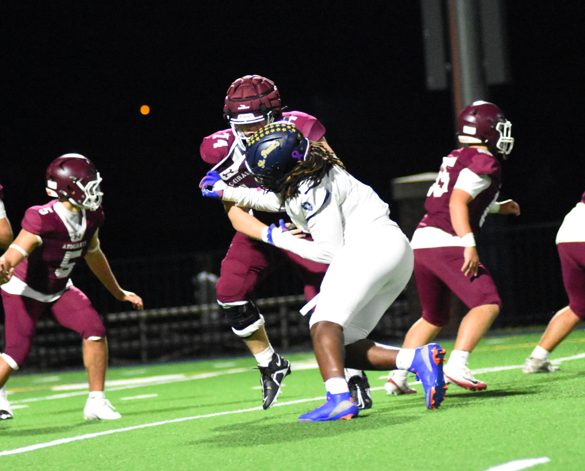 SP Football v. Severn action under the lights
