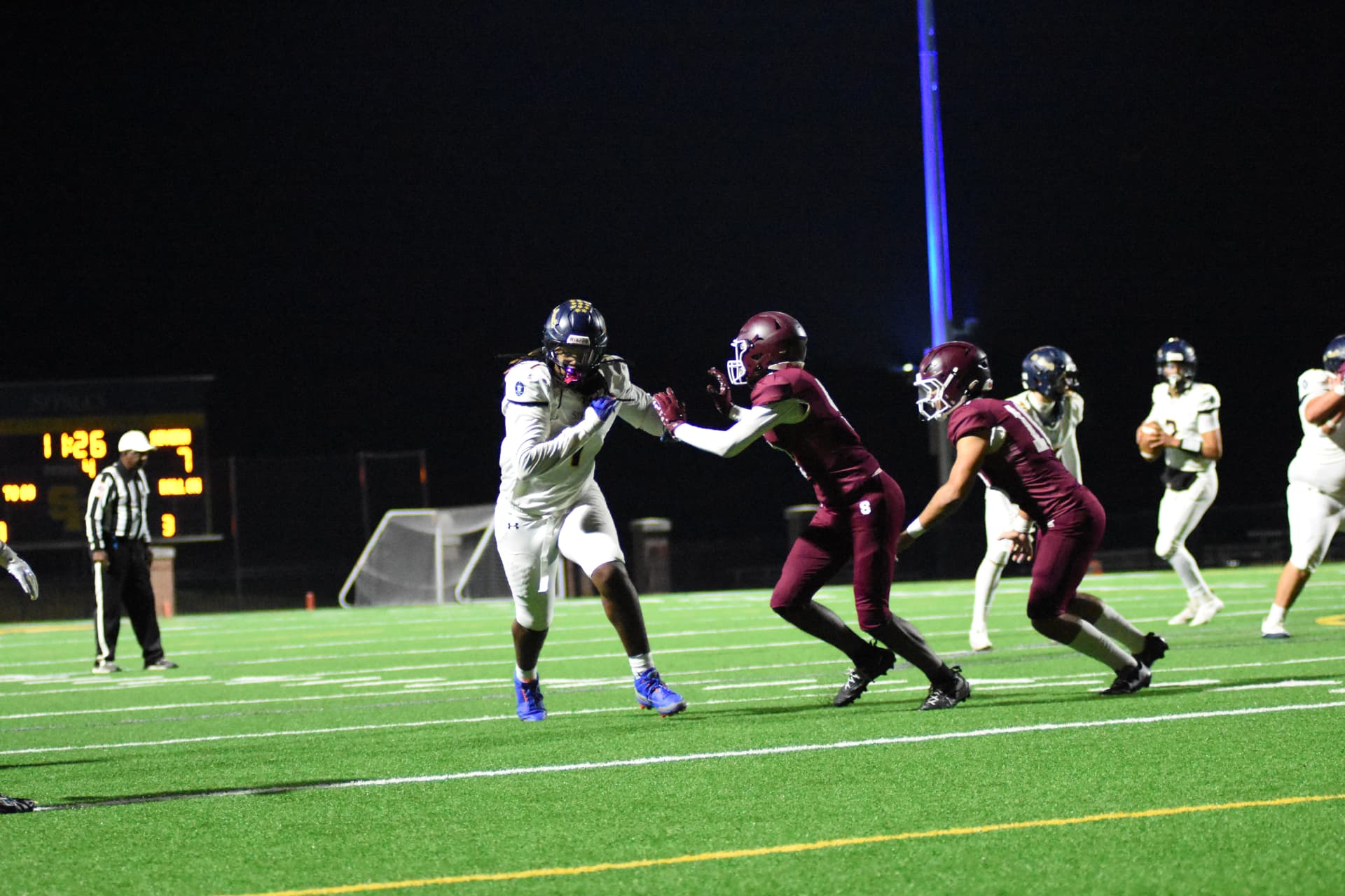SP Football v. Severn action under the lights