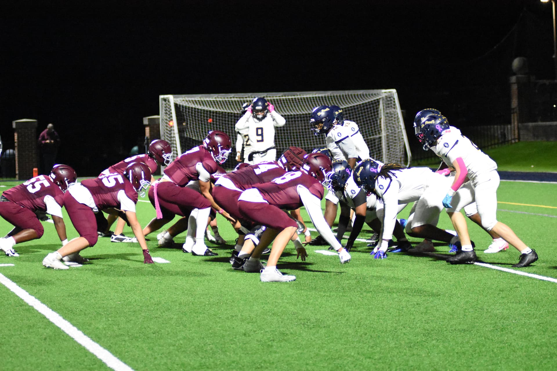 SP Football v. Severn action under the lights
