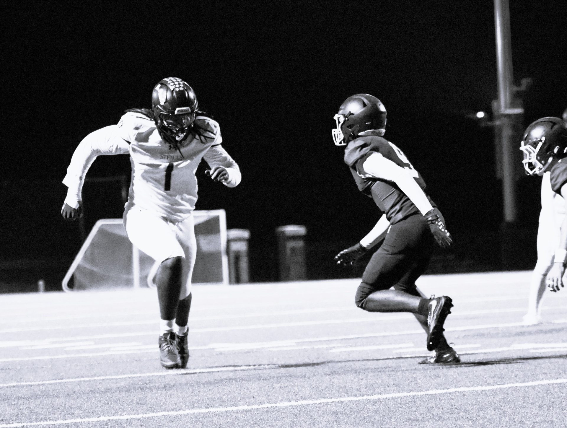 SP Football v. Severn action under the lights