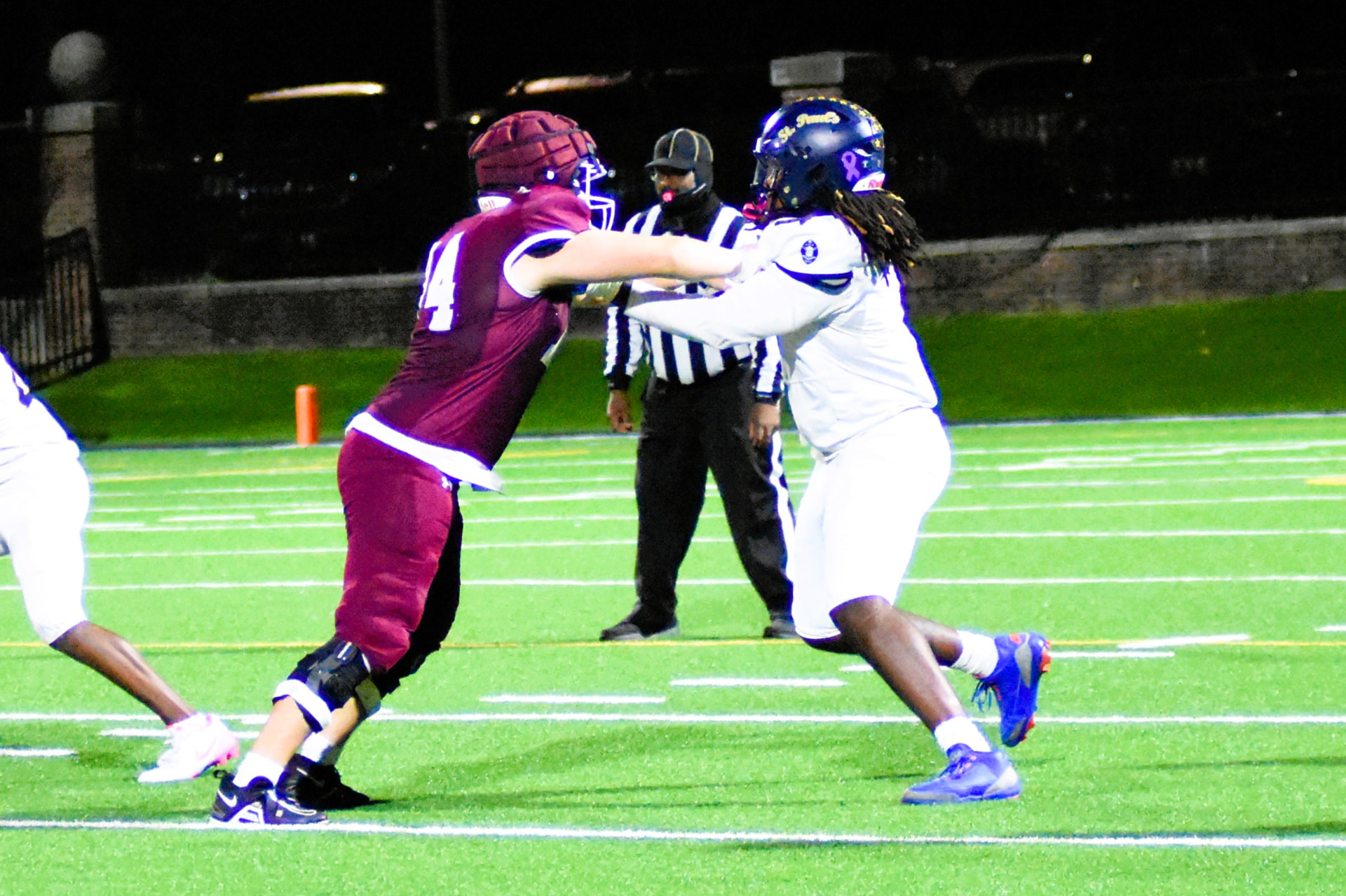 SP Football v. Severn action under the lights