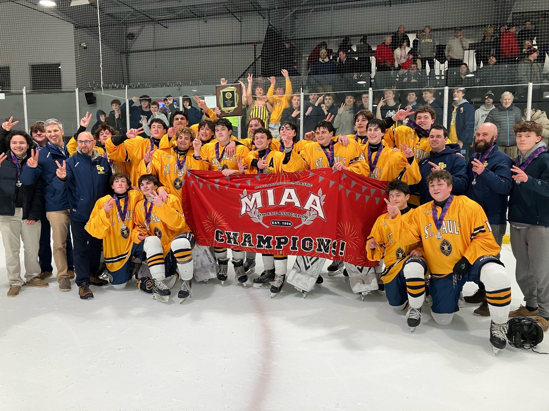 Schwanke’s OT goal lifts St. Paul’s to a 2nd straight MIAA B ice hockey championship